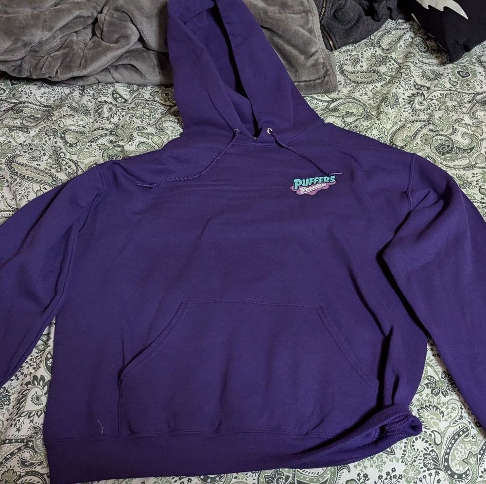 Puffers Paradise Hoodie, Purple, Size L